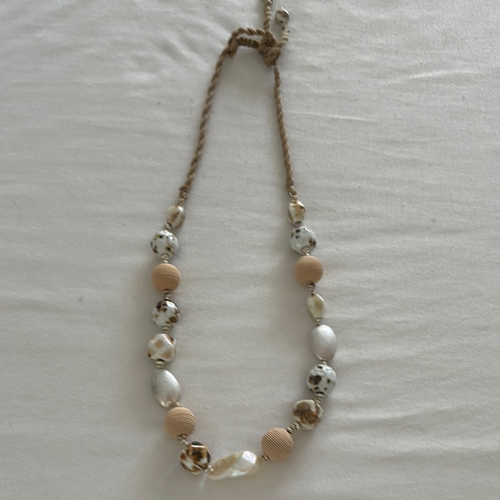 J. Jill Silver and Cream Classic Necklace